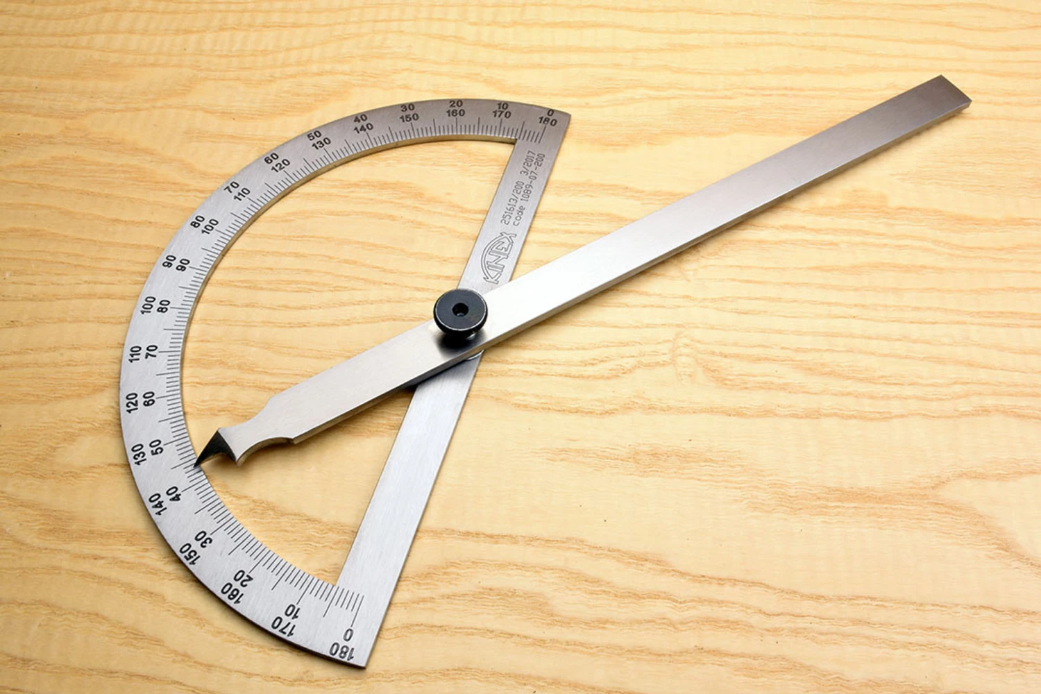 Kinex Engineers' Steel Protractor 0-180deg 200mm X 290mm