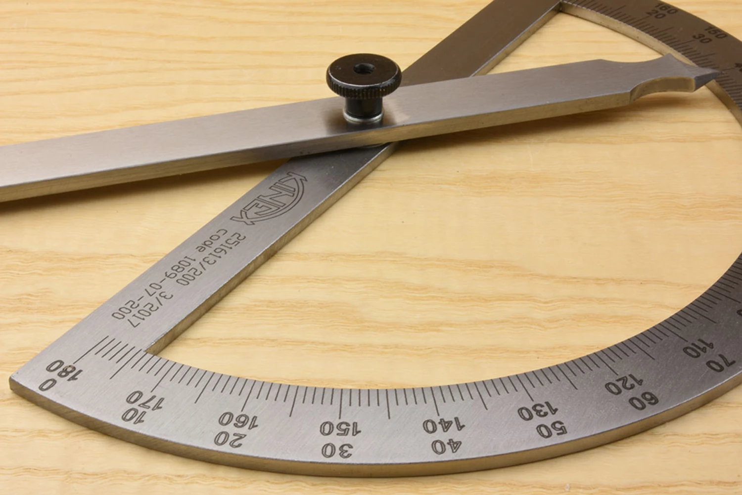 Kinex Engineers' Steel Protractor 0-180deg 200mm X 290mm - Image 2