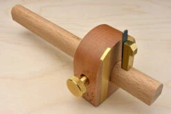 Marples Beech Cutting Gauge, Half Round, Plated Head - Brass Screw