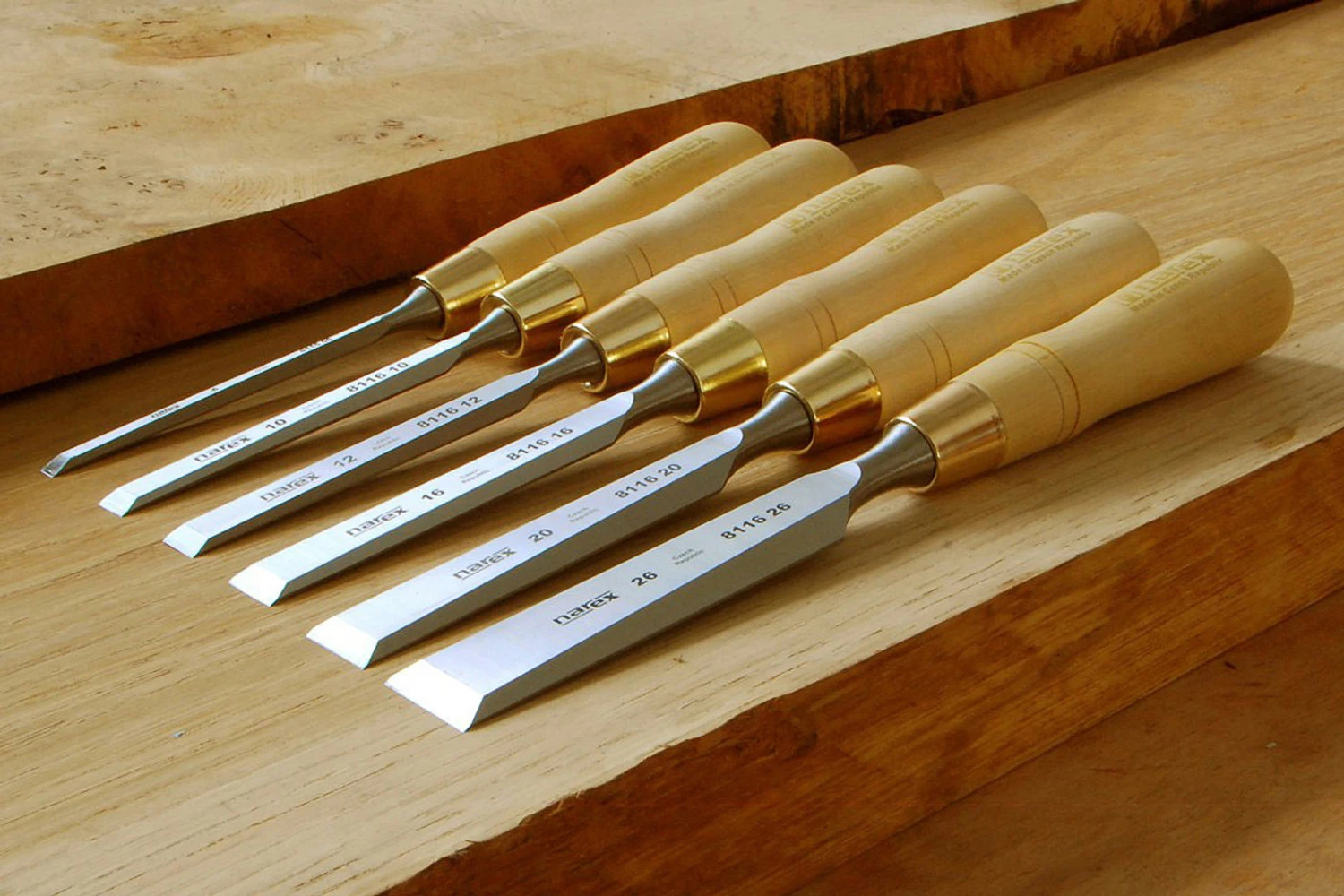 Narex 8116 Cabinetmakers Chisels Set Of 6 (natural) With FREE Tool Roll