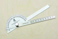 Shinwa Protractor No.9 Double Blade Hard Chrome Finish Ø90 100mm