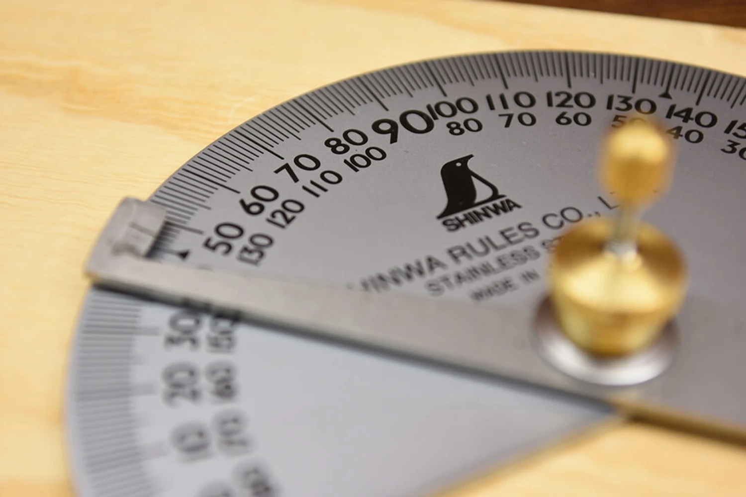 Shinwa Protractor No.182 Hard Chrome Finish Ø90 100mm - Image 2