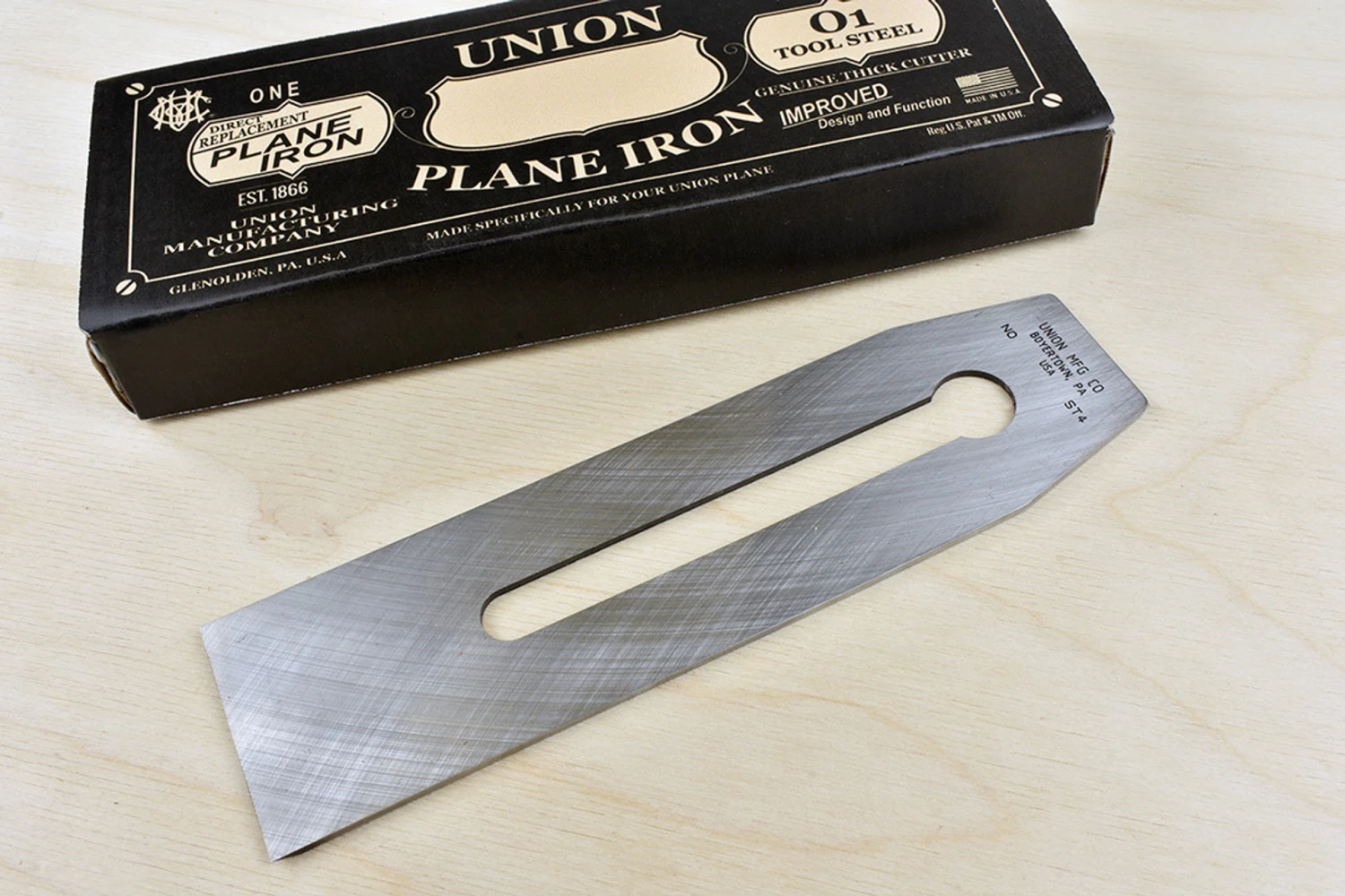 Union Manufacturing Co. ST4 Plane Iron 2" For All Makes Of No.4 & 5 - Image 2
